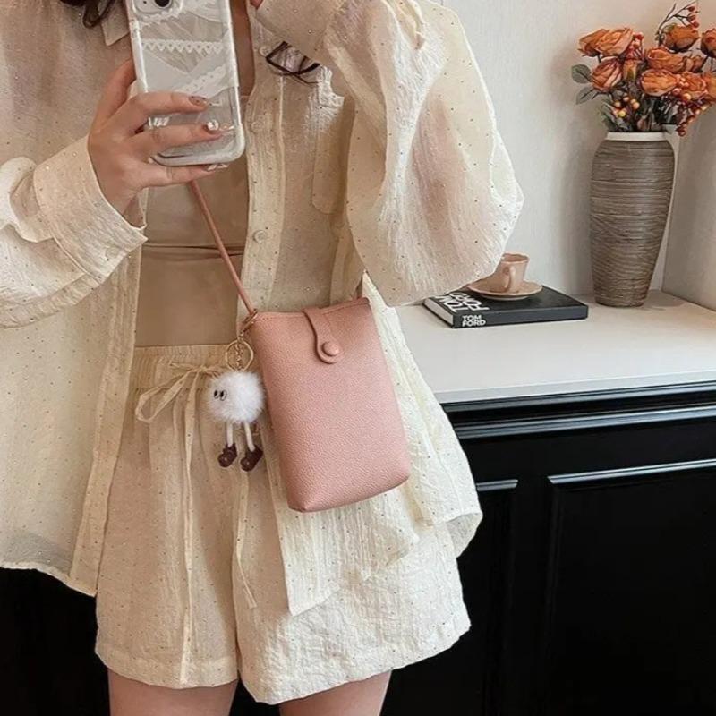 Women Cow Leather Daily Use Purse for Phone Bag Female Handbag Sac Luxury Soft Solid Genuine Leather Shoulder Crossbody Bag