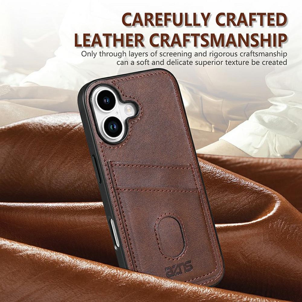 AZNS K1 Series For iPhone 17 Case Calf Texture Anti-Drop PU+TPU Phone Cover