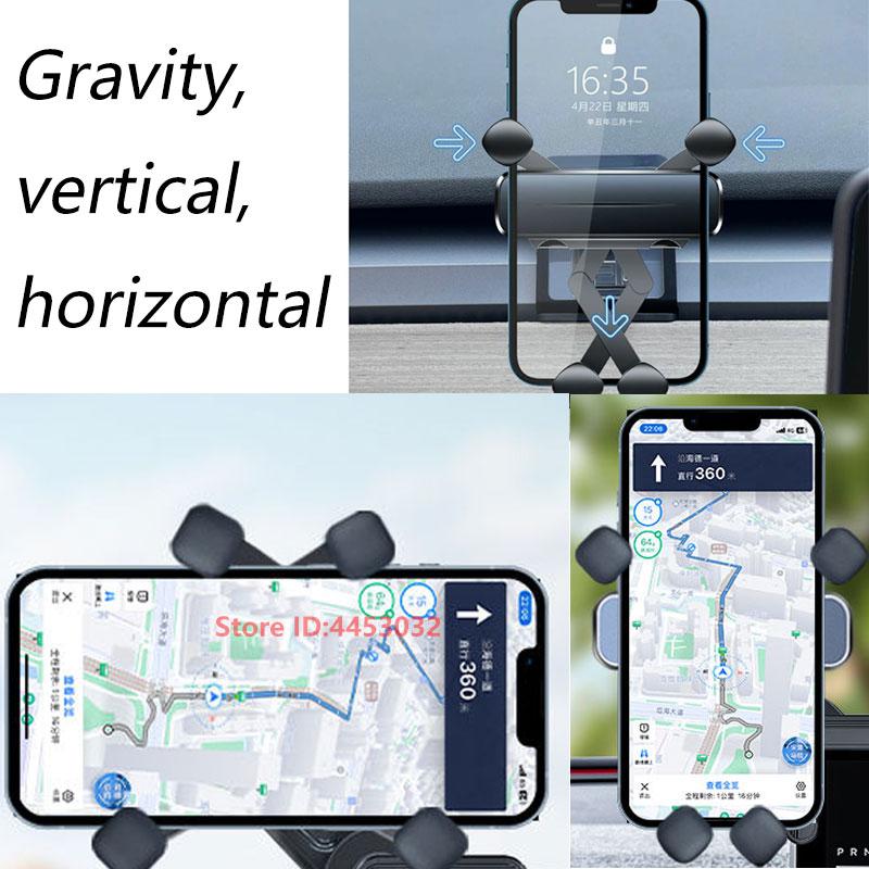 Car Phone Holder For Volkswagen Tiguan 2010-2019 Gravity Stand Mount Support Horizontal GPS Mobile Bracket Accessories With Base