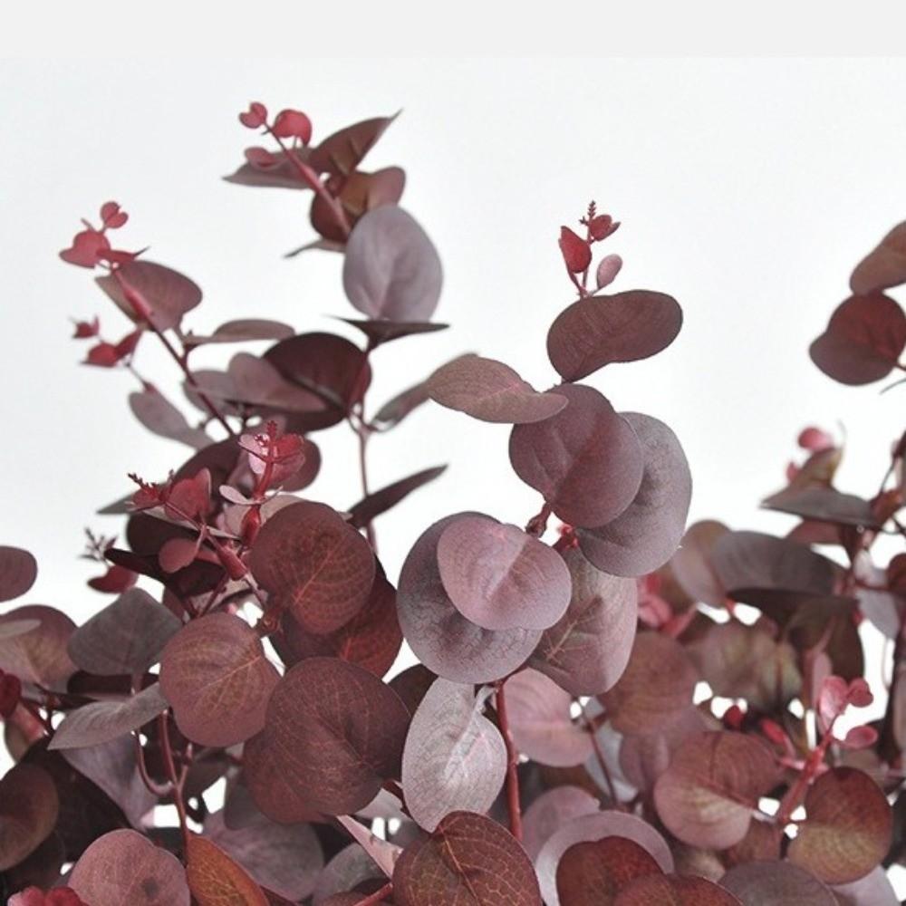 75cm Eucalyptus Tree Branch Purple Red Greenery Artificial Eucalyptus Leaves Floral Arrangement Supplies Home Decoration