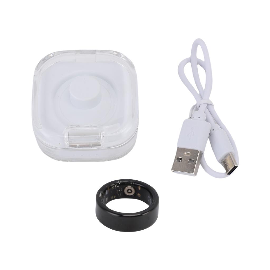 Smart Ring with Charging Case for Men Fitness Tracker Sleep Heart Rate Remote Care BT IP68 Waterproof Wireless Smart
