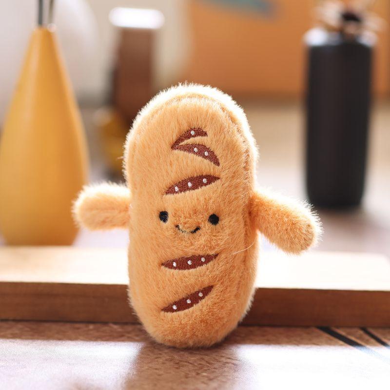 Bread Plush Keychain Cartoon Stuffed Doll Cute Bag Pendant Decoration Gift Kids