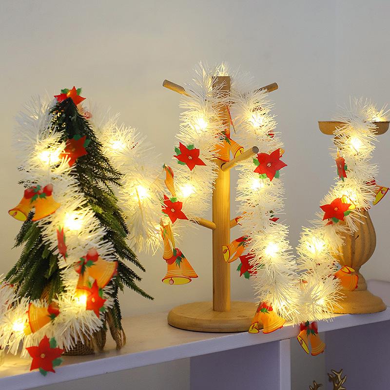 LED Wool Strip Warm Light String Snowman Christmas Tree Holiday Warm Lights Party New Year Xmas Decoration Lights