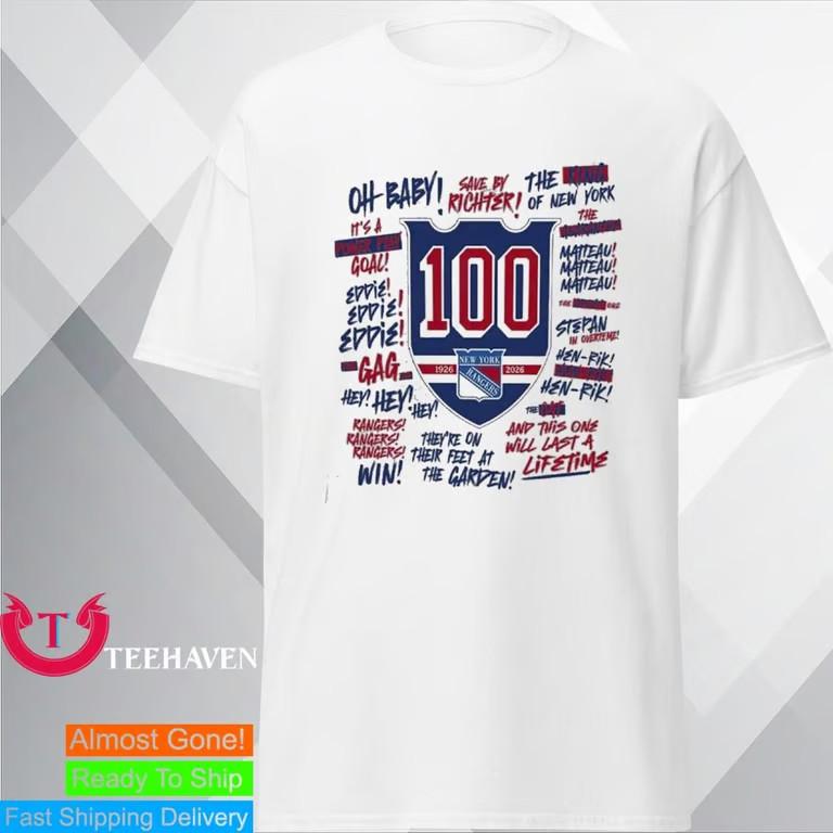 Rangers We Bleed Blue Centennial 100th 1926-2026 T-Shirt Unisex T-Shirt M