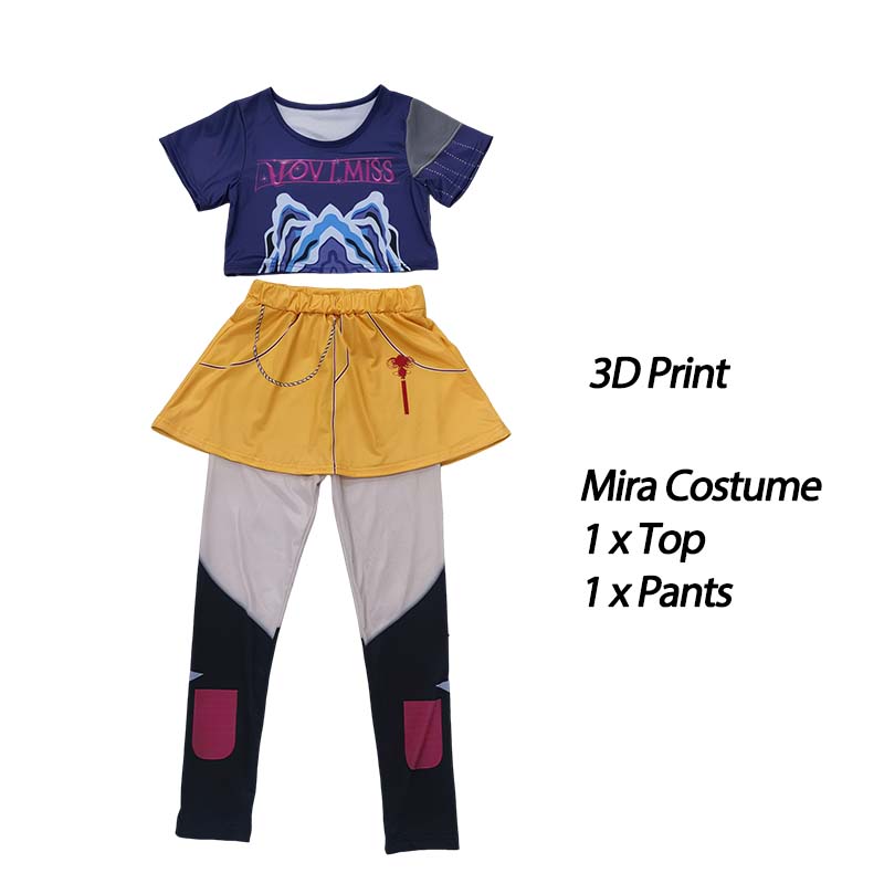 Anime K-Pop Mira Rumi Zoey Cosplay Kostüme Mädchen Halloween Bühne 3D-Druckmuster Rollenspiel Kleidung