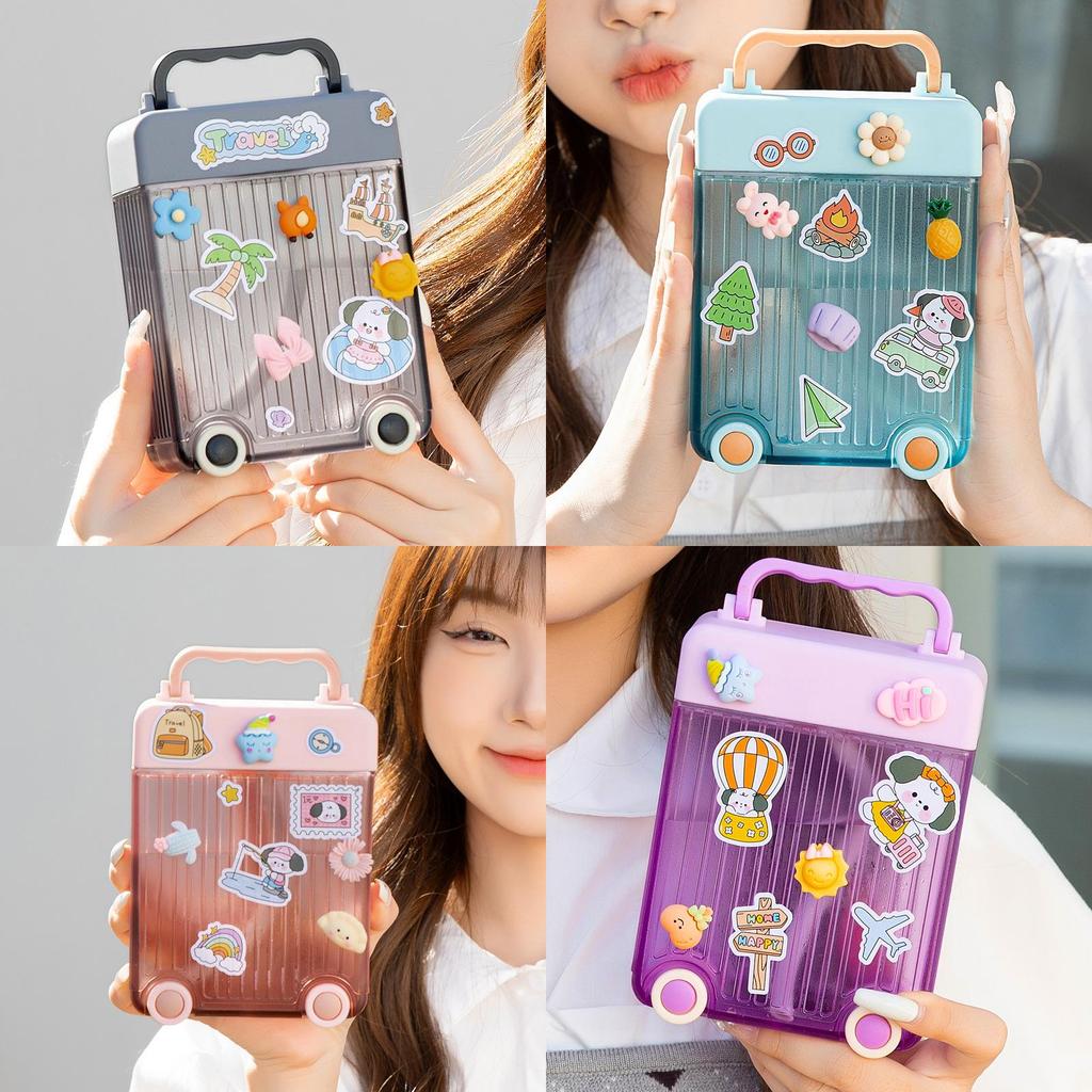 Cute Student Silicone Straw Plastic Water Cup With Sealant For Office And Outdoor Use