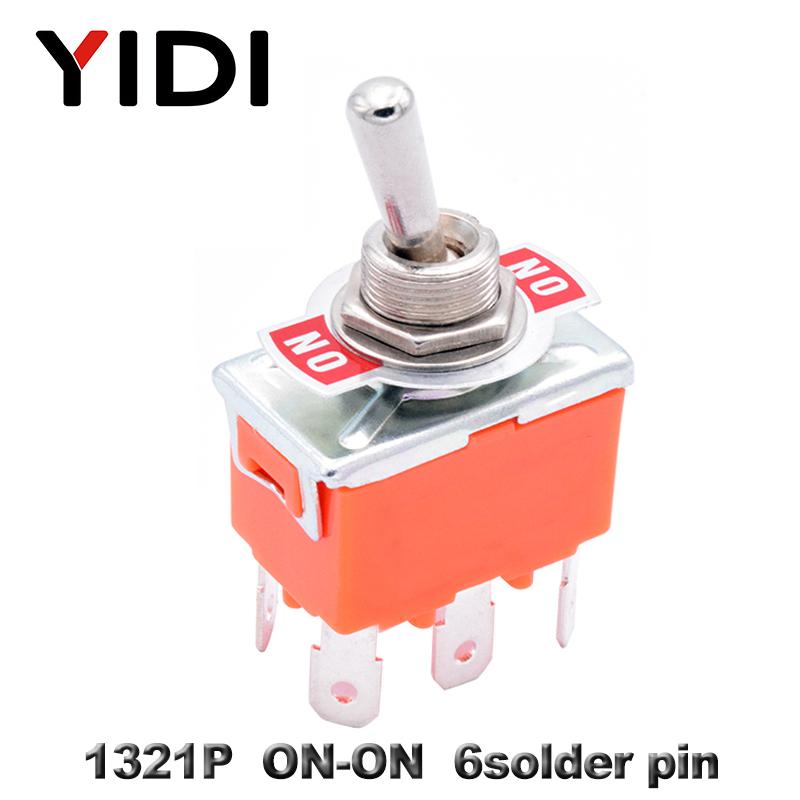 10pcs Toggle Switch E-TEN 1322 1021 1122 1221 1321 3pin 6pin on-off SPST SPDT Switch 6pin on-off-on on-on DPDT Waterproof Cap
