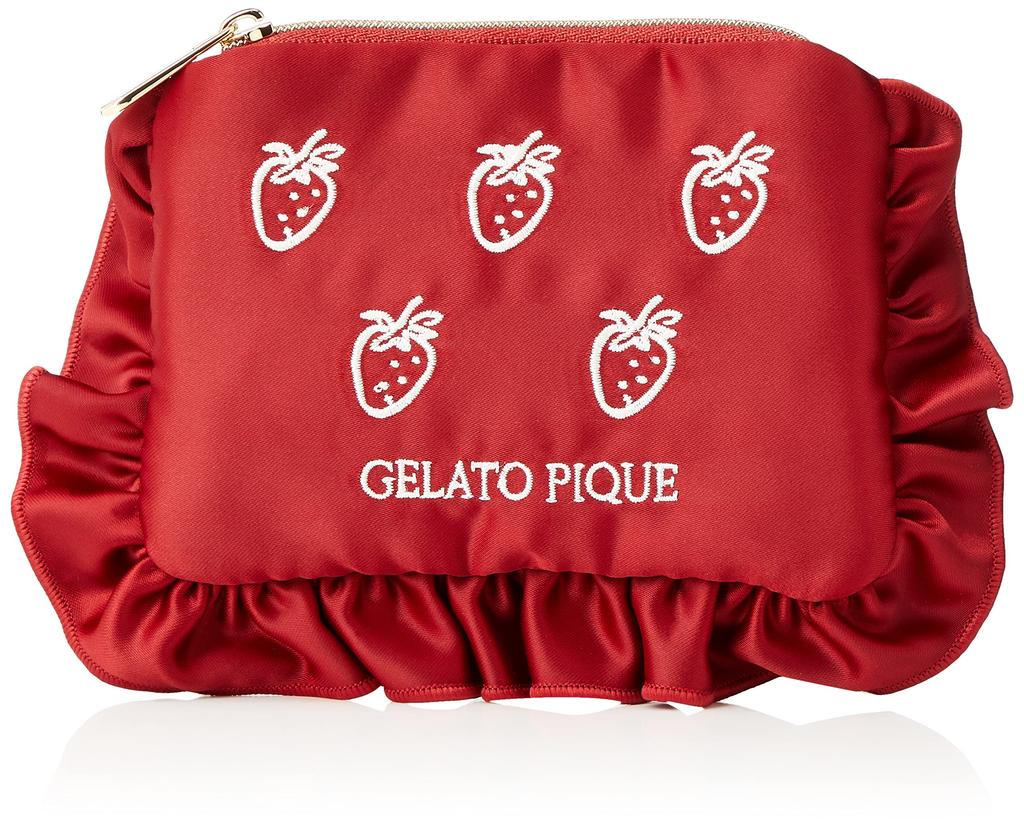Gelato Pique Strawberry Embroidered Tissue Pouch PWGB224626 Red Women's