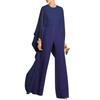 Tuta Pullover Elegante da Donna con Giunture, Scollo O, Maniche Lunghe a Pipistrello e Zip in Vita Alta