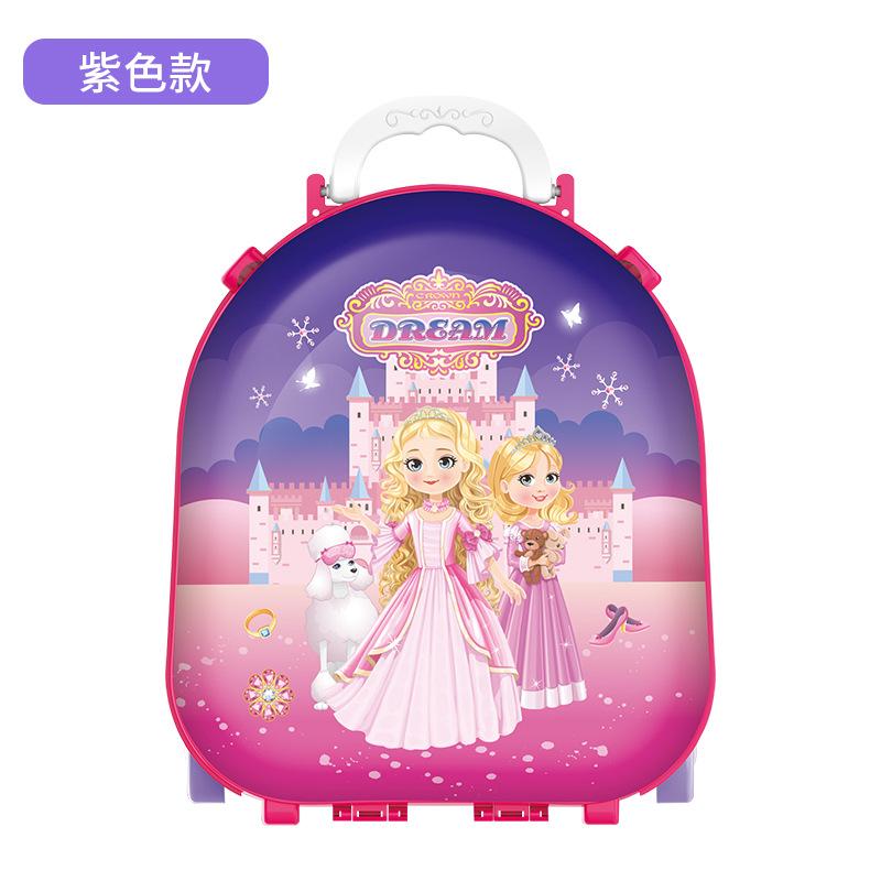 

3-In-1 Deformation Trolley Case Jewelry Toy Set Children S Play House Simulation Dresser Girl Toys