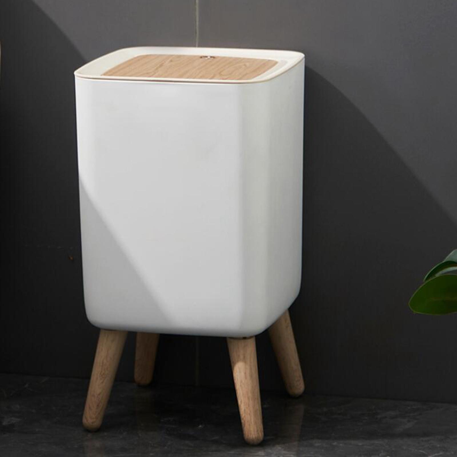 

Мусорный бак с высокой ножкой, прочный мусорный бак, мусорный бак толкающего типа с крышкой в скандинавском стиле