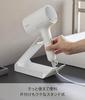 Yamazaki Tower Hair Dryer & Hair Iron Stand with Storage, White, W8.5 X D22.3 X H17.1cm, Hands-Free, Hair Iron Stand, Model 1334