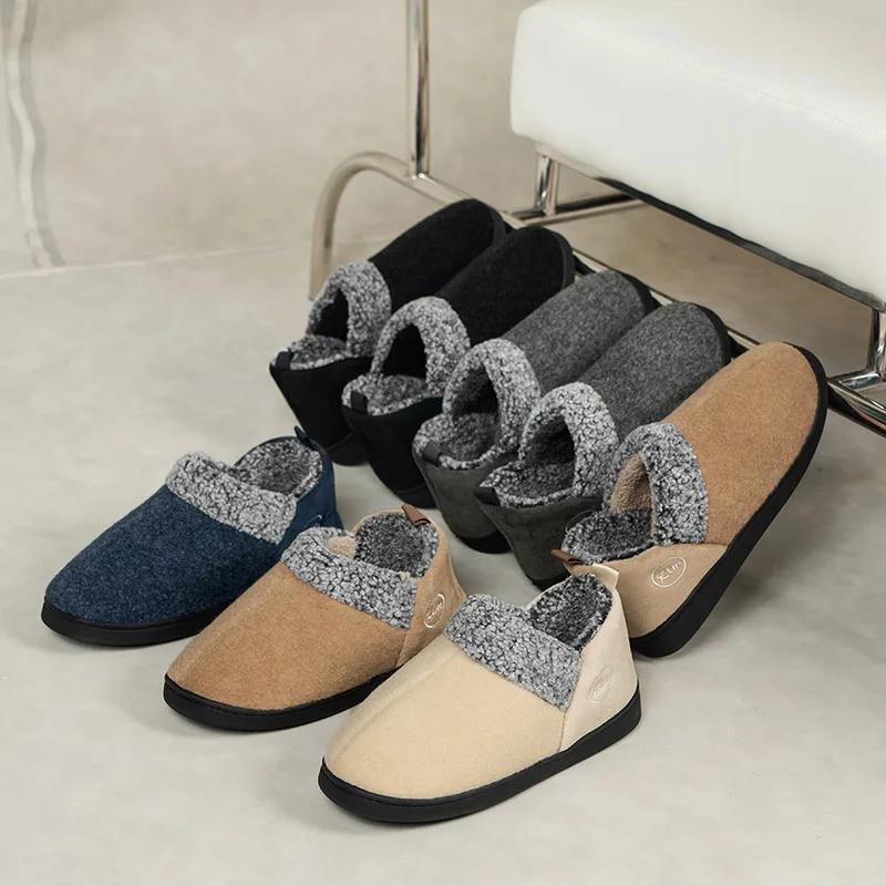 Fashion Winter Thicked Plush Ankle Boots Women 2025 Slip-On Non-Slip Warm Short Boots Woman Comfort Soft Sole Casual Cotton Shoes Female