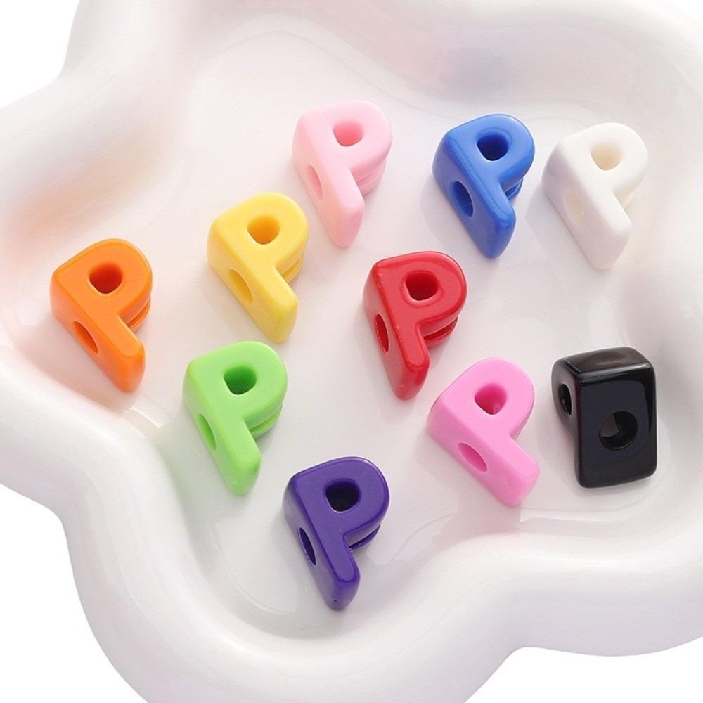 10PCS Colorful Loose Beads DIY DIY Jewelry Making Kit New 26 Letter Beads  DIY Bracelet Keychain
