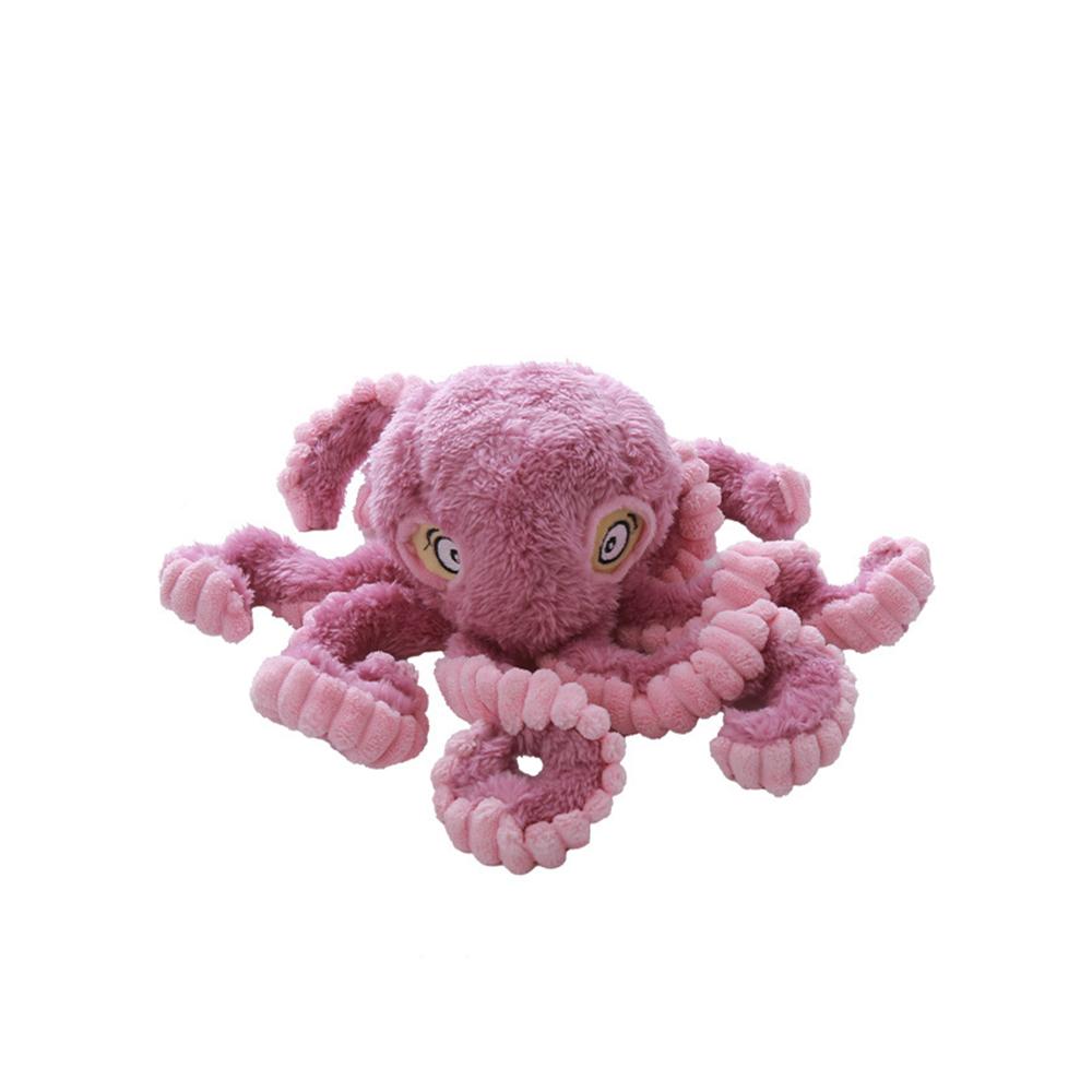 Plush Octopus Dog Pet Squeaky Toys Bite Chew Pets Supplies фиолетовый