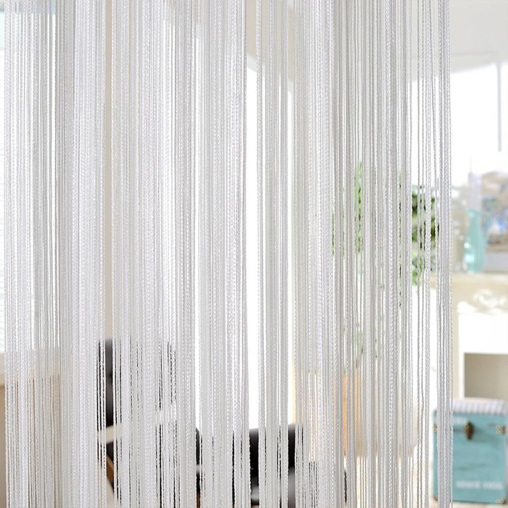 Beads Door Curtain Retro Plain Tassel Window Panel Room Door Divider String Anti-mosquito Fly Insect Bug Screen Decorative Curta
