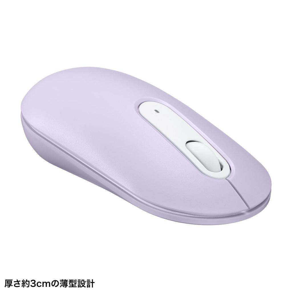 Sanwa Supply Silent Wireless Mouse (Purple) MA-WBS327PP