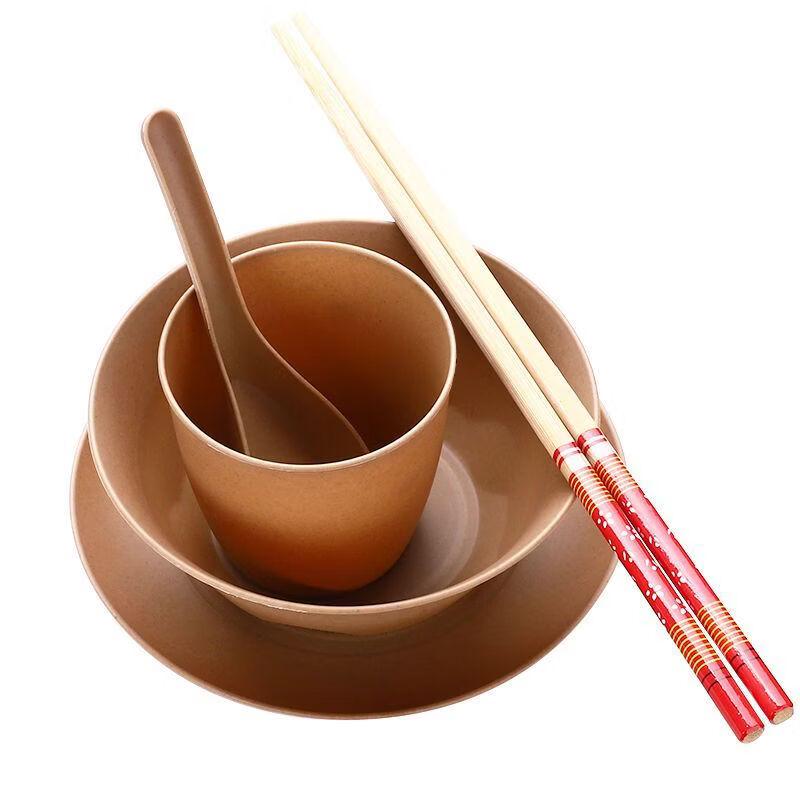 Chulu Eco-Friendly Disposable 5-Piece Tableware Set (50 Sets)