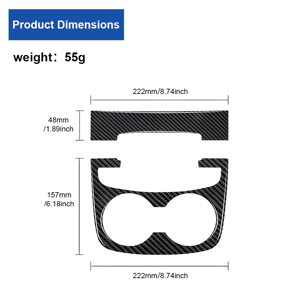 For Toyota Sienna 2015-2016-2017-2018-2020 Carbon Fiber Car Rear drain cup holder Sticker Trim Film Accessories
