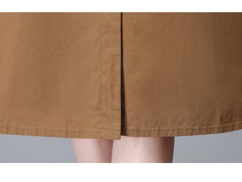 Modisches Damen Sommer 2025 Schlank machendes Hemdkleid aus reiner Baumwolle für Mütter mittleren Alters