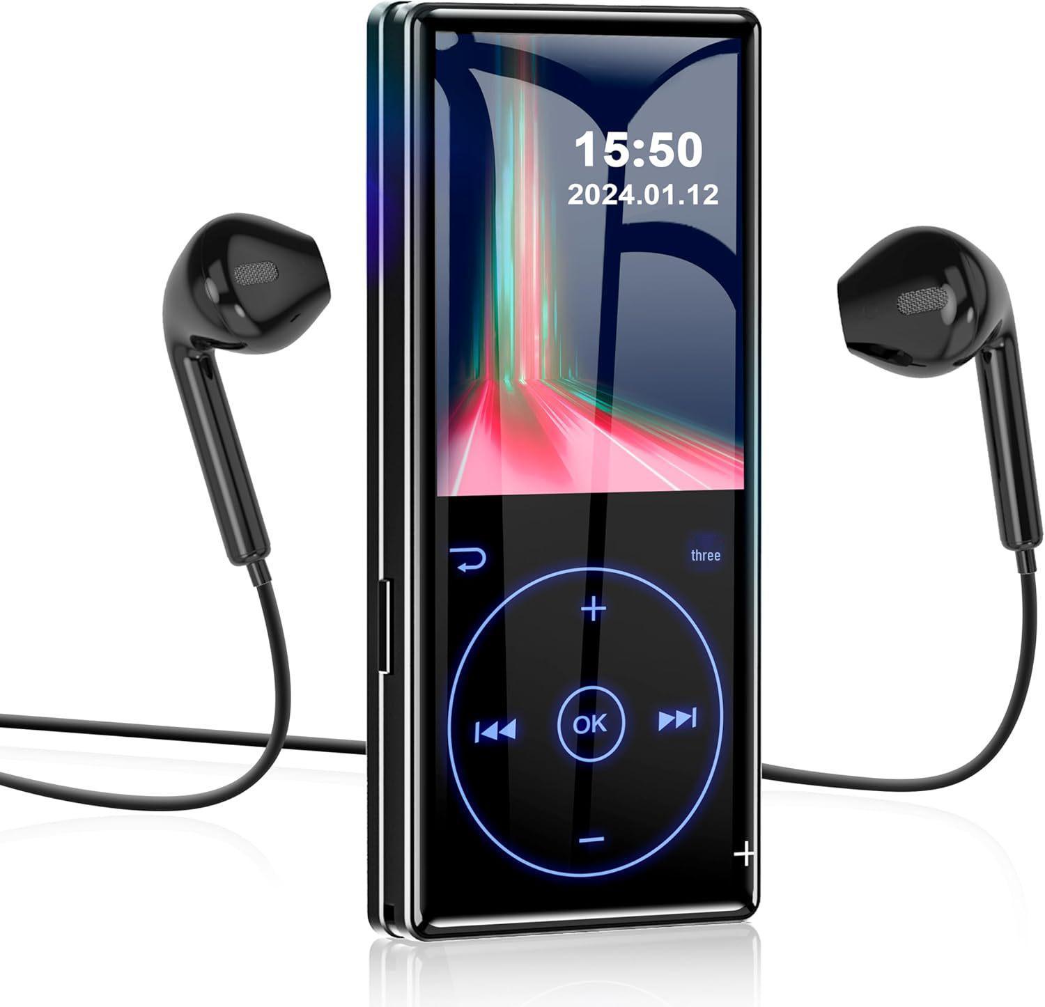 

2026 Bluetooth 5.0 MP3 Player with 2.4 Color Screen and External Memory Playback 16GB чорний