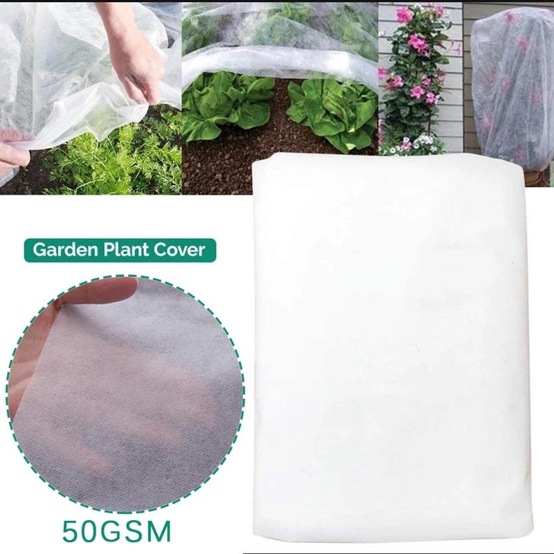 30/50/75gsm Winter Plant Cover Fabric Garden Seedling Anti-freeze Protector Vegetables Warm Protective Blanket Non-Woven Cloth