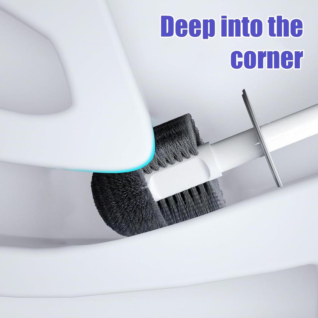 Toilet Brush and Plunger Set, Plunger and Brush Set, with Crevice Cleaning Brush 3 In 1 Toilet Bowl Brush and Plunger