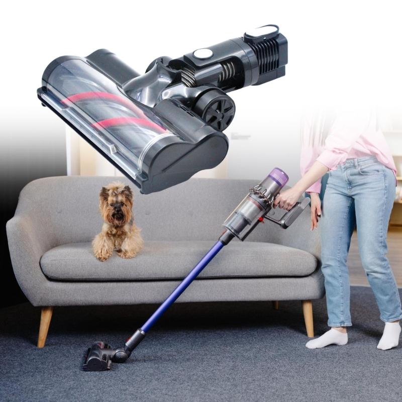 Vacuum Cleaner Attachment for Dust Removal Ergonomic Carpet Brush Assembly with Roller Brush Replacement Parts