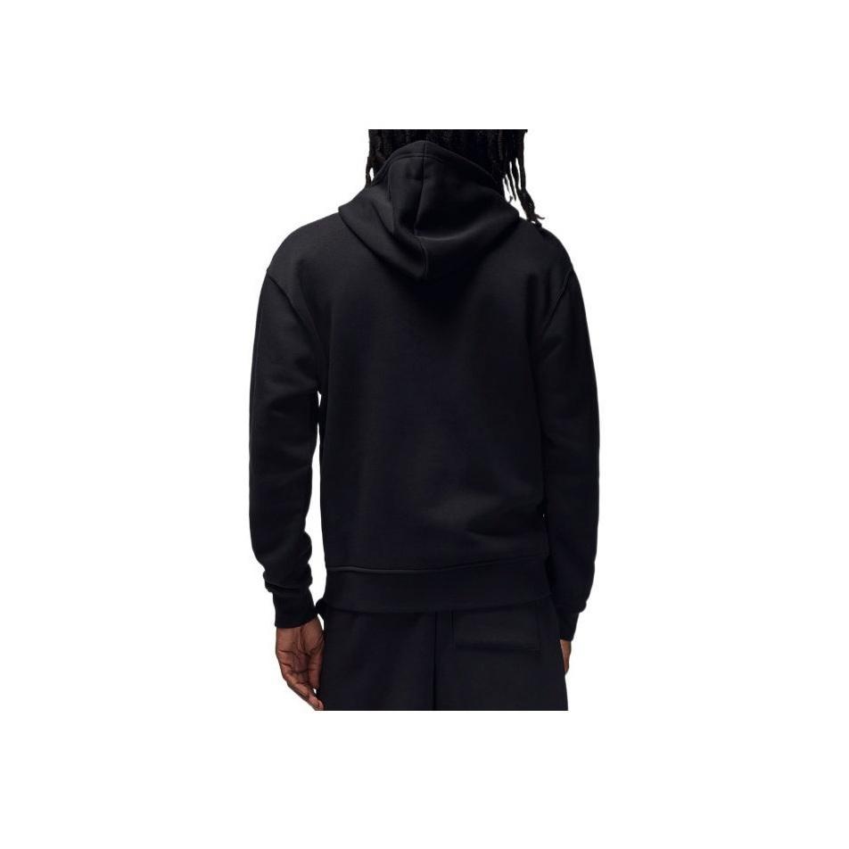 Jordan FW22 Embroidered Logo Zip Hoodie With Fleece Lining Men Hoodie Black DQ7351-010