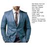Men Suit Coat Formal Business Style Slim Fit Plaid Print Long Sleeve Single Button Closure Mid Length Straight Cardigan Work Office Coat