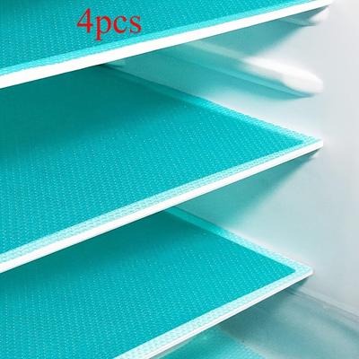 4PCS EVA Waterproof Refrigerator Liner Mat Washable Mildew Kitchen Pad Anti-oil Cabinet Drawer Placemat Heat-insulat Fridge Mat
