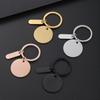 Stainless Steel Round Plate Keychain: Laser-Engraved Festival Gift