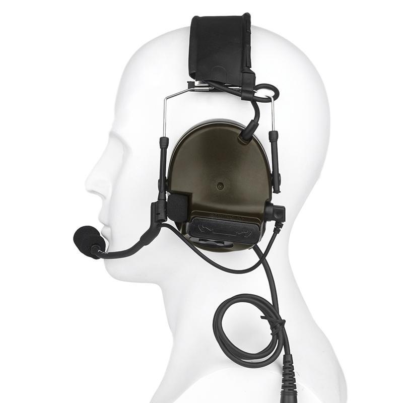 TAC-SKY WCOMTAC III Sports Tactical Headset New Detachable Headband with Silica Gel Earcups Noise Cancelling Earphones WYS0053