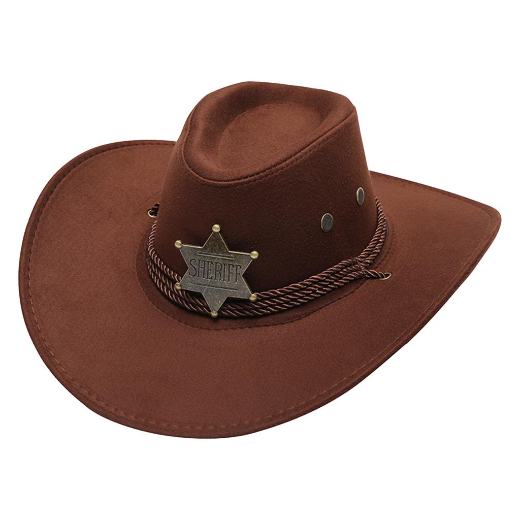 Fashion Cowboy Hats Summer Vintage Suede Jazz Hat Boho Style Cowboy Hats for Summer Beach Vacation Headwear