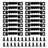 60 Pièces Cadres Photo en Métal Noir Kits de Suspension Crochets Dentelés avec Vis Solution d'Accrochage pour Suspendre des Objets