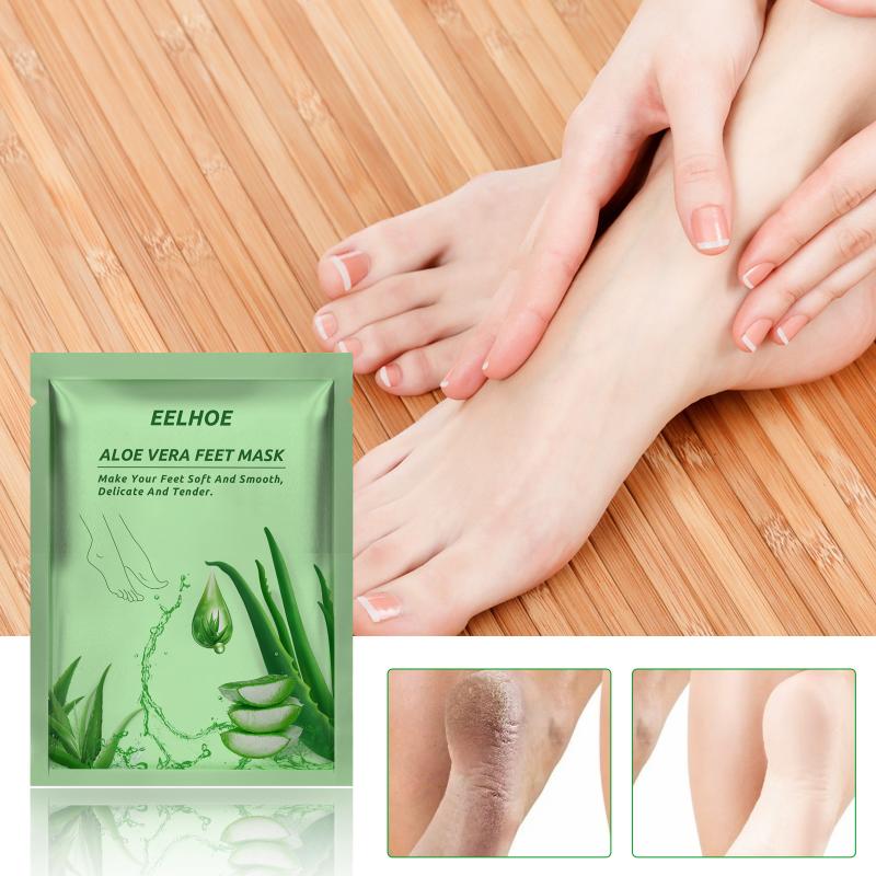 Aloe Vera Feet Mask Moisturizing Exfoliating Feet Mask Anti Drying Crack Remove Dead Skin Hydrating Foot Skin Care Foot Mask