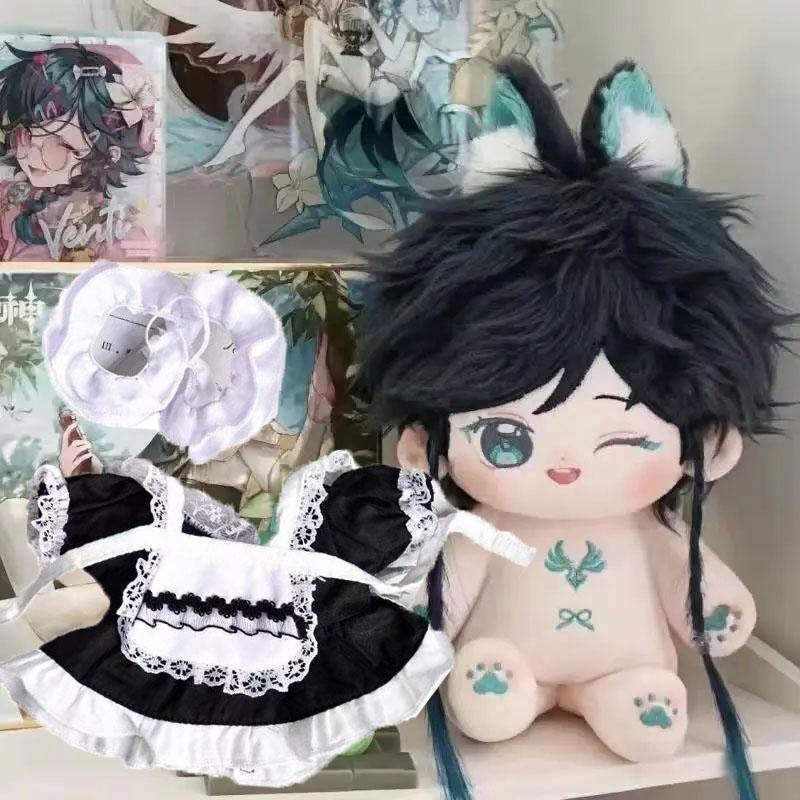 Dress-up Cotton Doll 20cm Genshin Impact Venti Stuffed Plush Pendant Toys for Kids Adult Collectible Gift Animation Game Fans