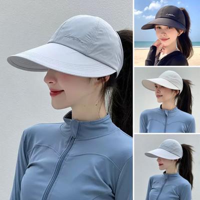 Women Baseball Hat Extended Brim Sun Protection UPF Quick-Dry Adjustable Fit Outdoor Baseball Cap Travel Riding Hat