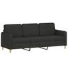 Vidaxl 4-Piece Lounge Set, Fabric Upholstered, Black