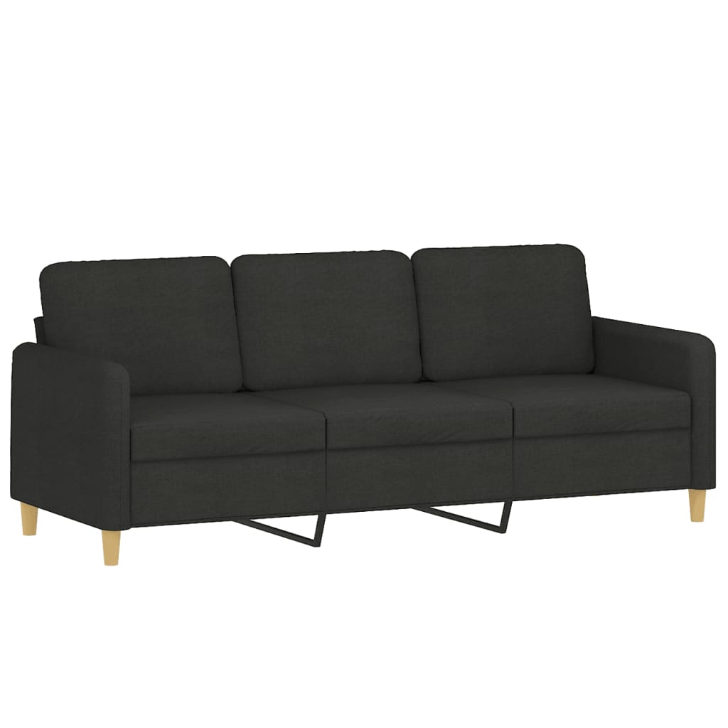 Vidaxl 4-Piece Lounge Set, Fabric Upholstered, Black
