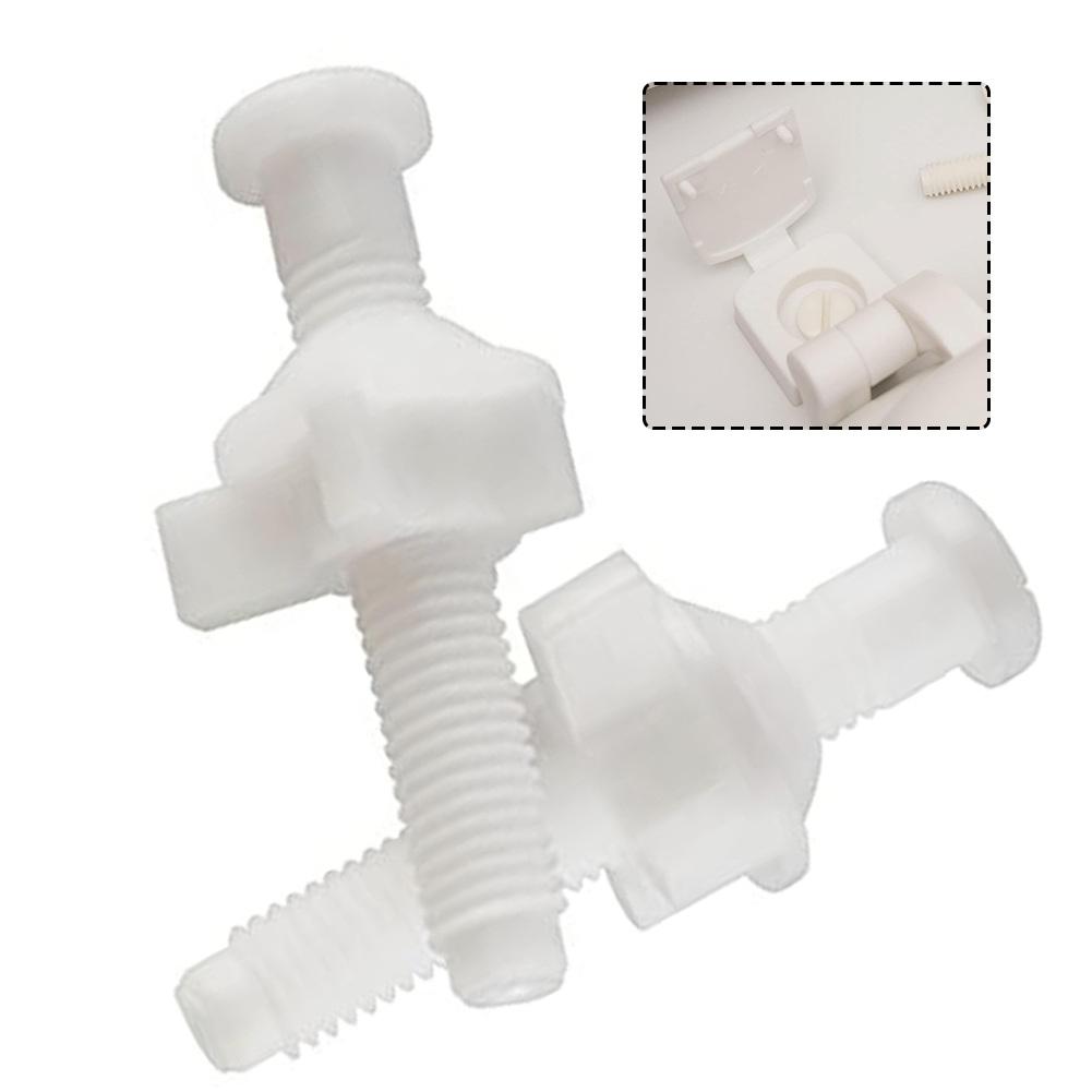 Toilet Seat Hinge Toilet Screws Toilet Nuts Toilet Bolt For Toilet Plastic White For Seat Hinge Bolt Screw Kit