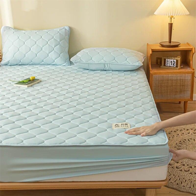 

Наматрасник из чистого хлопка с тиснением, противопыльный, нескользящий чехол для матраса, стеганая простыня, эластичная простыня 140x200x30cm