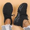 Women's Large Size Breathable Knit Slip-On Sports Shoes