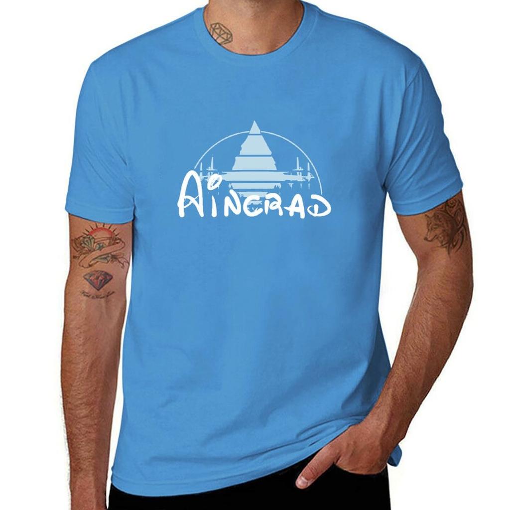 Aincrad T-Shirt Kawaii Clothes Aesthetic Clothes Sweat Funny T Shirts for Men