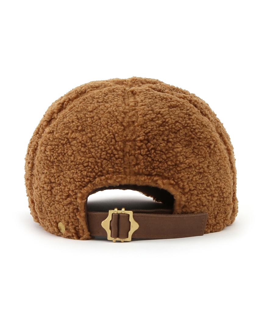 Eondeokeonteulolseutyudio Winter Ball Cap Short Visor Ball Cap / Poodle / Caramel