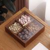 New Wood Candy Biscuit Storage Box With Lid Home Food Container Boxes Jars Set Nuts Snacks Fruit Organizer