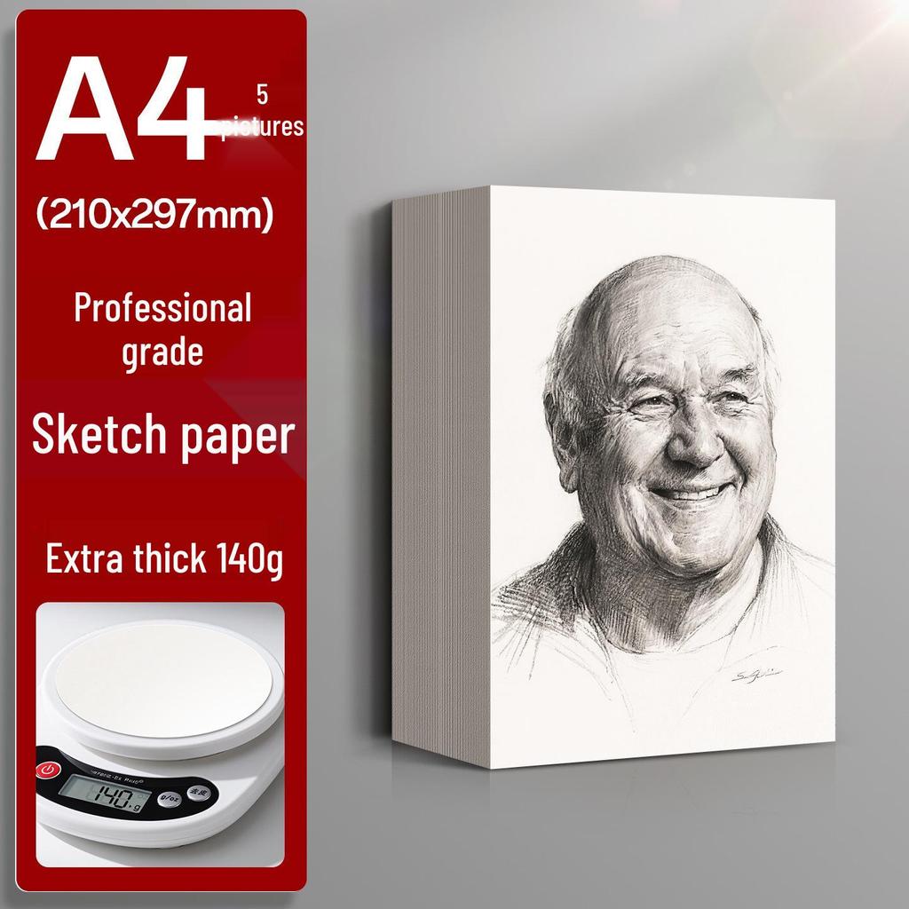 Zestaw papieru do szkicowania 8K i 4K dla studentów sztuki - Białe arkusze do rysowania A3 i A4 do szkiców odręcznych i ołówkiem