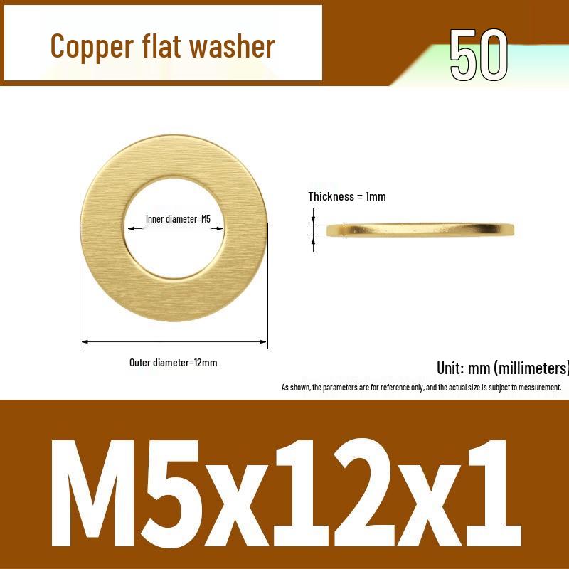 Ultra-Thin Brass Flat Washer Round Shim (Sizes M2-M20)