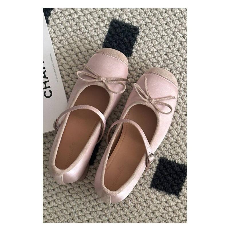 2025New Spring Butterfly-knot Women Ballet Shoes Fashion Outdoor Dress Shoes Female Street Style Soft Sole Flats Shoes