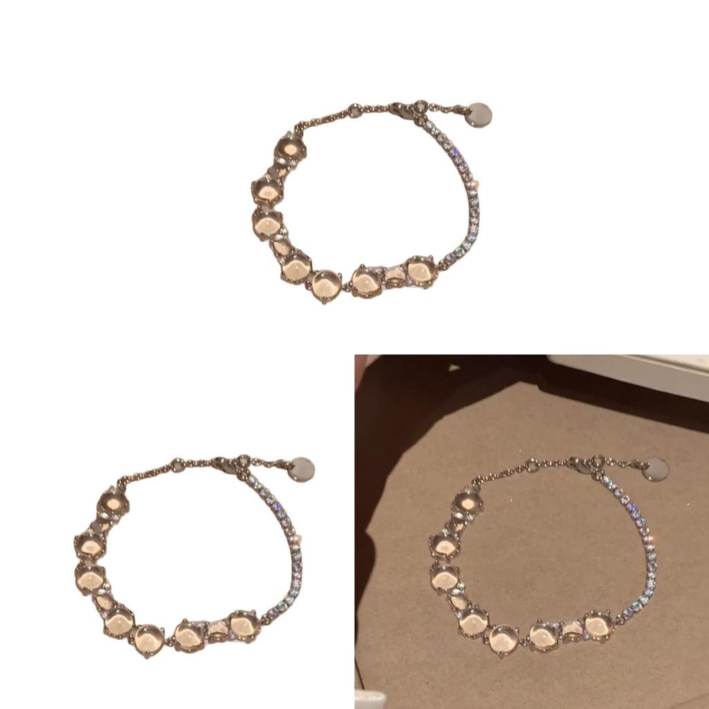 Copper Zircon Geometric Bracelet For Women With Coldstyle Fashion And Versatile Wear